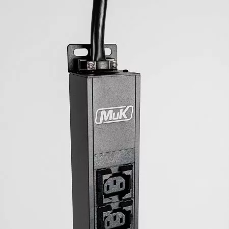 Блок розеток вертикальный базовый МИКсистем MIK-2G-0U-16A-400-36-C13(LC)-6-C19(LC)-IEC309-16-3-N-B