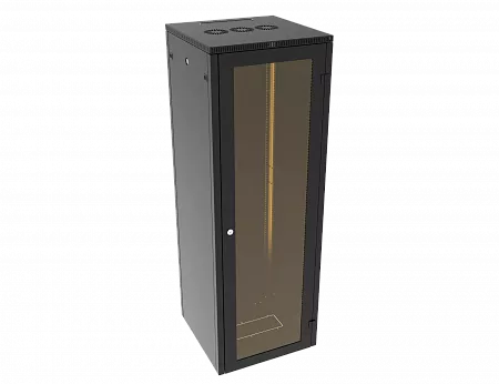 Шкаф телекоммуникационный напольный МИКсистем 19" серия ECO-L 30U 600*600 дверь стекло черный
