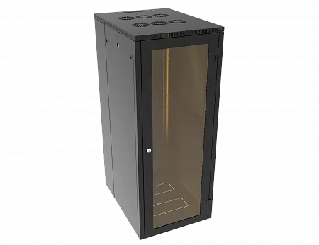 Шкаф телекоммуникационный напольный МИКсистем 19" серия ECO-L 30U 600*800 дверь стекло черный
