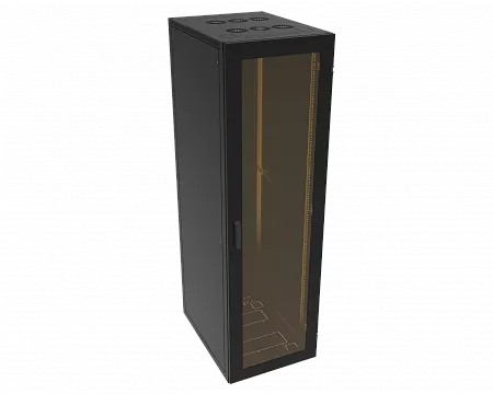 Шкаф телекоммуникационный напольный МИКсистем серия ECO+ 19" 18U 600*800 дверь стекло черный