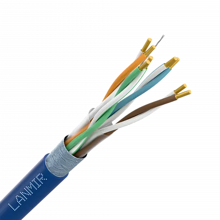 Кабель (витая пара) внутренний LANMIR-PRO F/UTP Cat5e PVC нг(A)-LS 4х2х0.51 синий