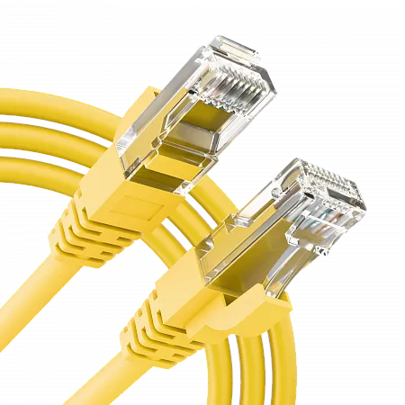 Шнур коммутационный медный RJ45 (патч-корд) LANMIR U/UTP Cat5e LSZH нг(А)-HF 2 м желтый